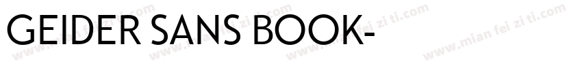 GEIDER SANS BOOK字体转换